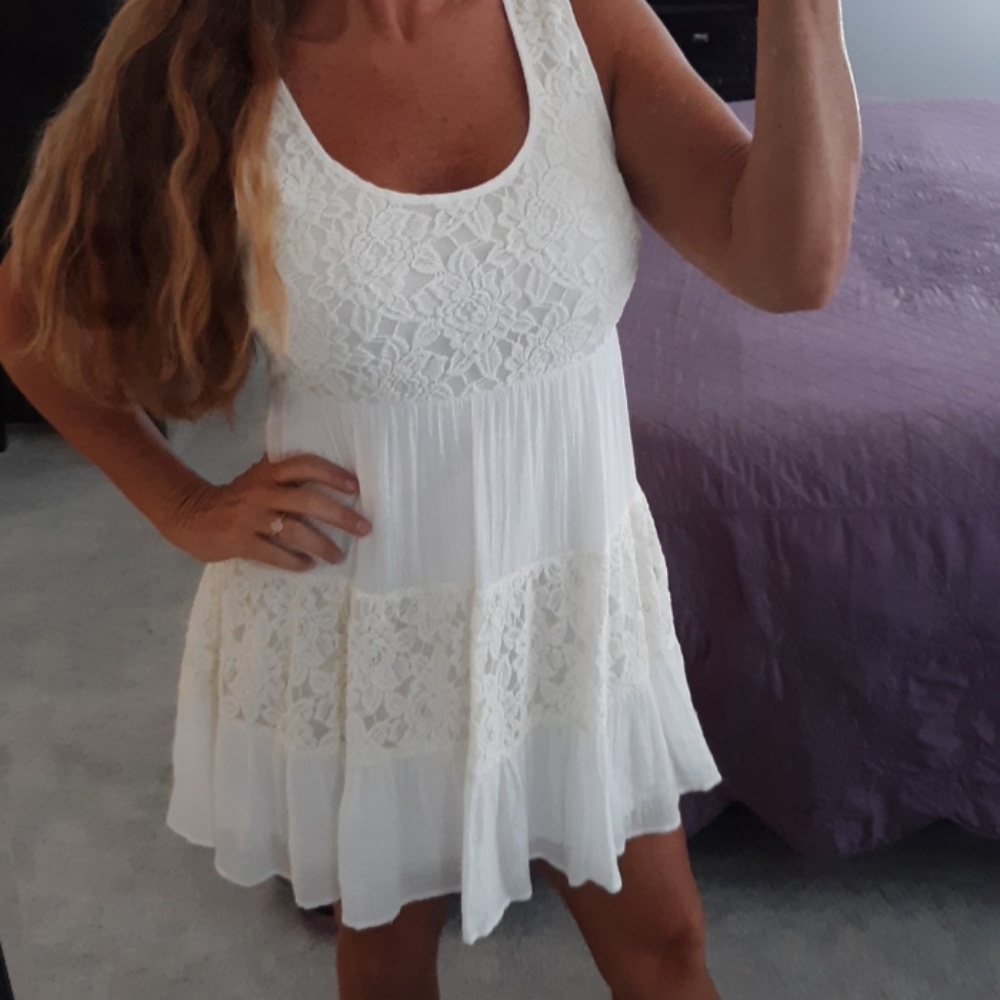 Cream babydoll dress